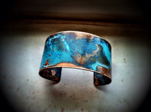 ssd jewelry - 2" Blue Speckled Verdigris Patina Cuff