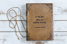 Soothi | Containers Of Creativity - "We All Become Stories" Handmade Leather Journal