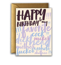 Offensive + Delightful - PROFANITY F@#$!! BIRTHDAY CARD!