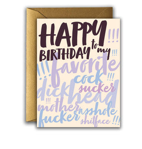 Offensive + Delightful - PROFANITY F@#$!! BIRTHDAY CARD!