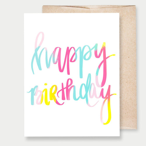 Sweet Water Decor - Happy Birthday Colorful - A2 Greeting Card