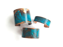 ssd jewelry - 1.25" Blue Speckled Verdigris Patina Cuff