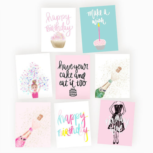 Sweet Water Decor - Birthday Greeting Card Assorted Set