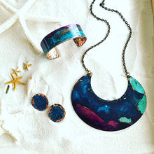 ssd jewelry - .75" Width Purple and Mix Verdigris Patina Cuff