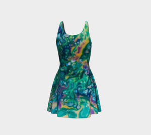 Coral Stones Flare Dress