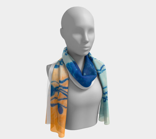 Surfing Blues Long Scarf