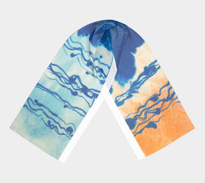 Surfing Blues Long Scarf