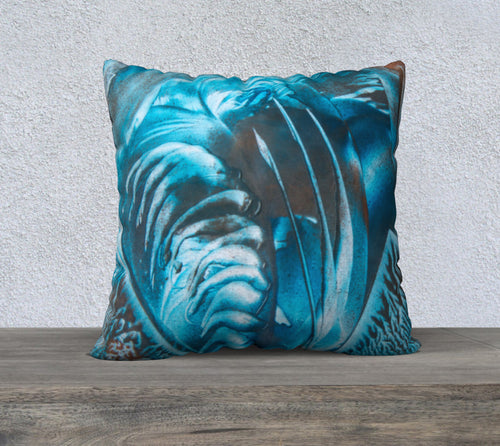 Fauna Blue 22x22 Pillow Case